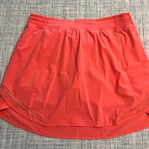 Lululemon Hotty Hot high rise skirt Long, Raspberry Cream
